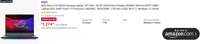 ASUS ROG Strix G16 (2025) Gaming Laptop