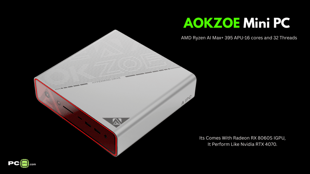 aokzoe mini gaming pc comes with AMD Ryzen AI Max+ 395 APU