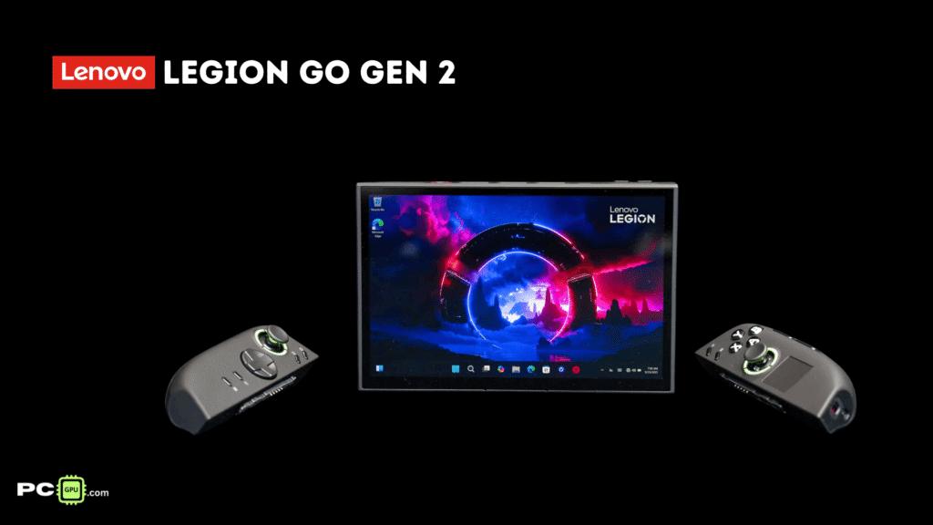 At the back of the Lenovo Legion Go 2, you get a kickstand with a sturdy build, so if your hands get tired, you can comfortably place the Legion Go 2 on the desk and connect its separate controller to the controller base and do gaming.